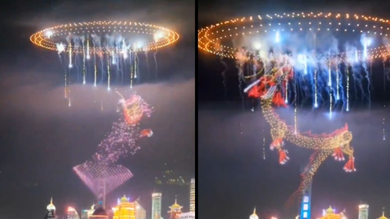 China new year drone show 2038